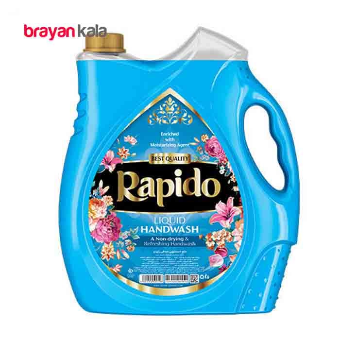 عکس اصلی مایع دستشویی صدفی آبی راپیدو (Rapido) وزن 3750 گرم